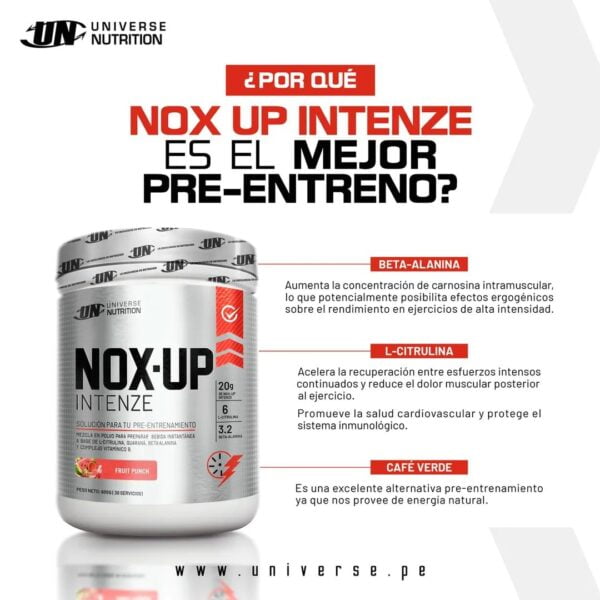 Pre-Entreno Nox-Up Intenze Universe Nutrition - Imagen 4