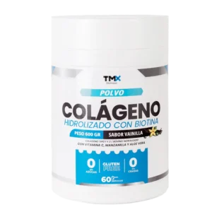 Colageno Hidrolizado con Biotina Vainilla TMX Wellness 600GR 60SERV