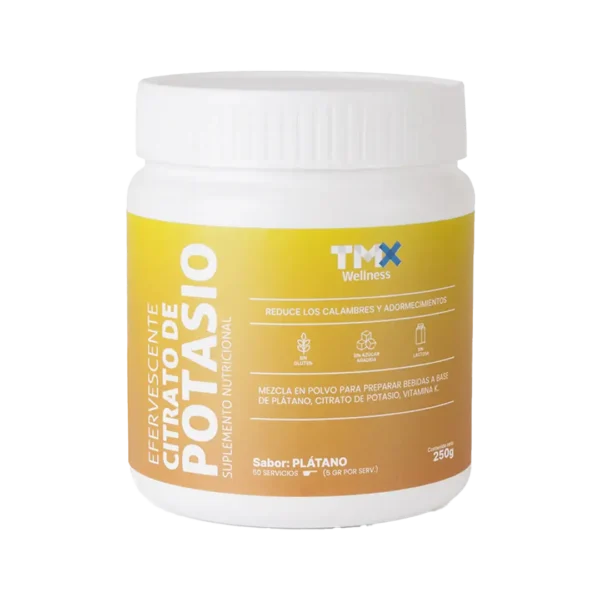 Citrato de Potasio Efervescente Sabor Platano 250GR