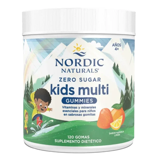 Multivitaminico Kids Zero Sugar Nordic Sabor Naranja 120 Gomas