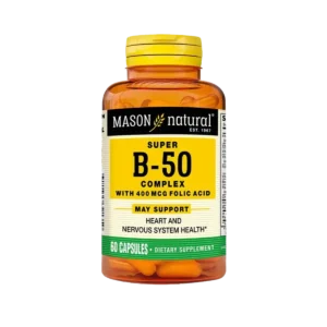 Super B-50 Complex with 400 MCG Folic Acid- Mason x60 CAPS