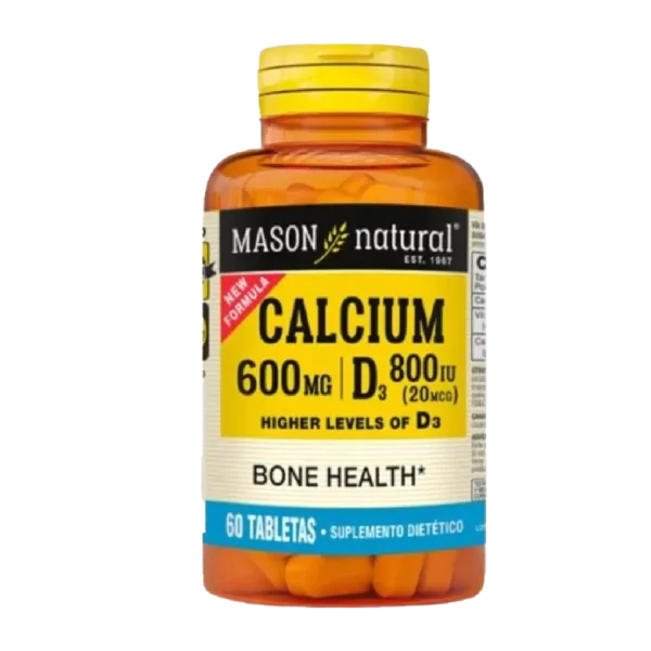 Super Calcium 600 MG + D3 800 IU- Mason x60 TAB