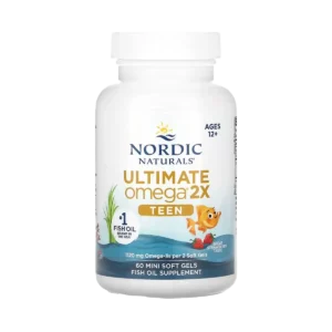 Ultimate Omega 2X TEEN Nordic Sabor Fresa 60 Capsulas
