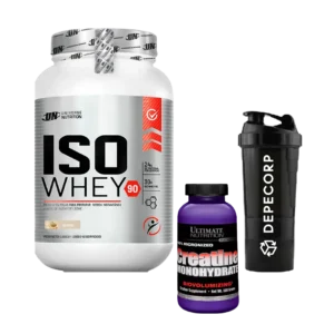 PACK Proteina Iso Whey + Creatina Ultimate Nutrition + Shaker